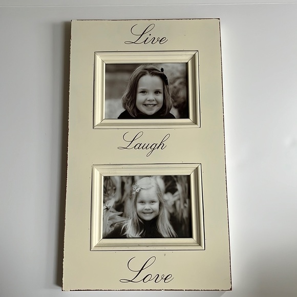“Live”, “Laugh”, “Love” Wood Picture Frame - Picture 1 of 12